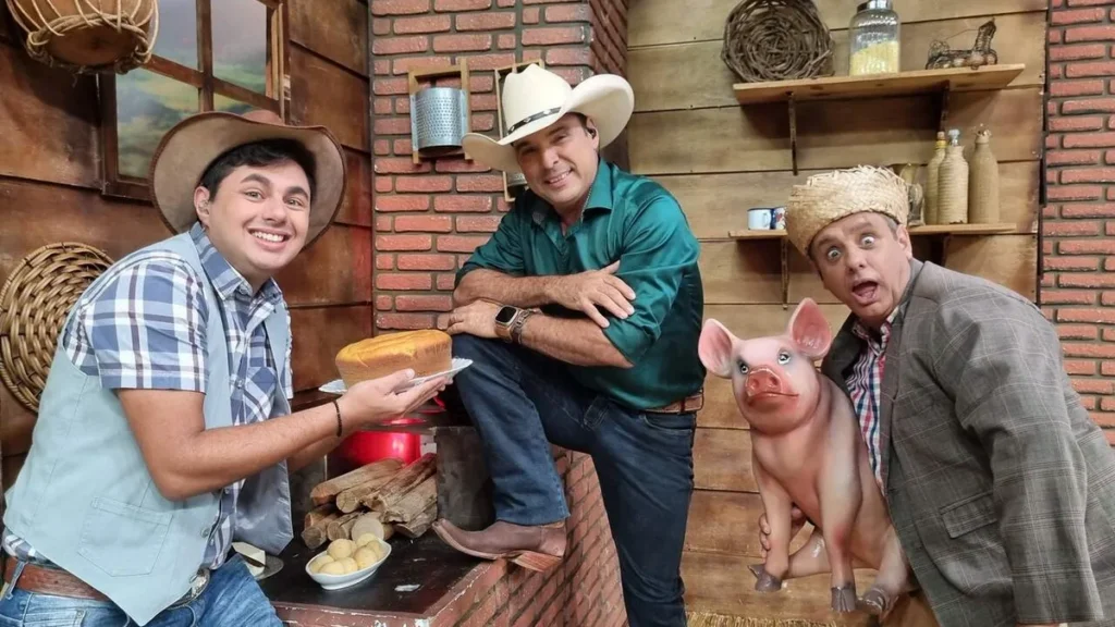 Imagem Trio Terra da Padroeira by Juana Tannus do artigo Terra da Padroeira traz Gabriel Viola e a dupla Paco e Thiago em quadro de sucesso