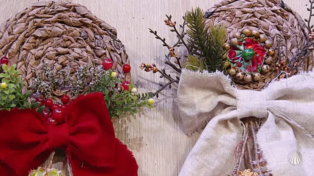 Imagem cestaria de natal faca voce mesmo do artigo Arranjo de Natal: Cestaria de Papel (DIY) - Faça Você Mesmo