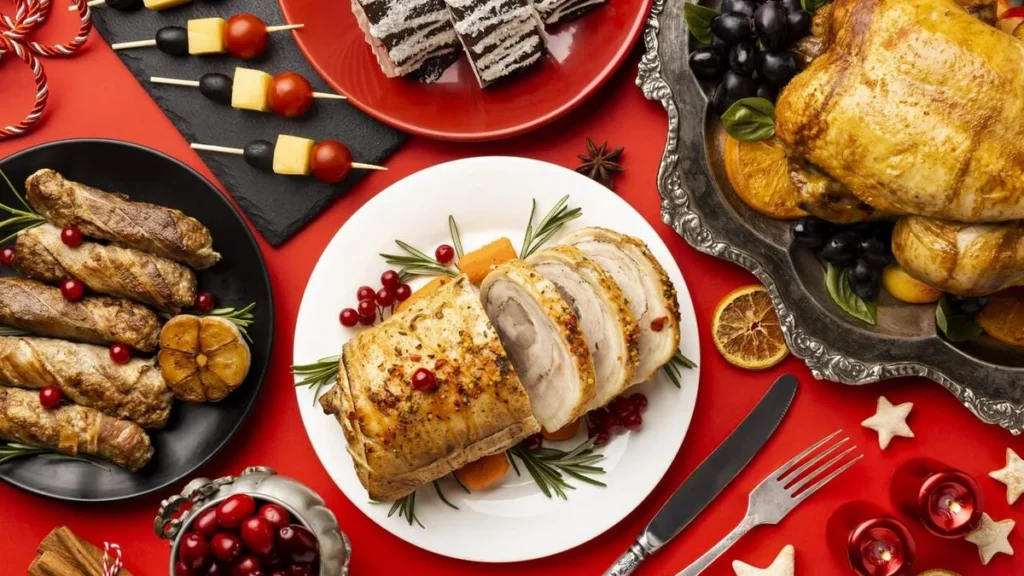 Imagem Mesa farta na noite de natal do artigo Cuidados com a alimentação nas festas de fim de ano