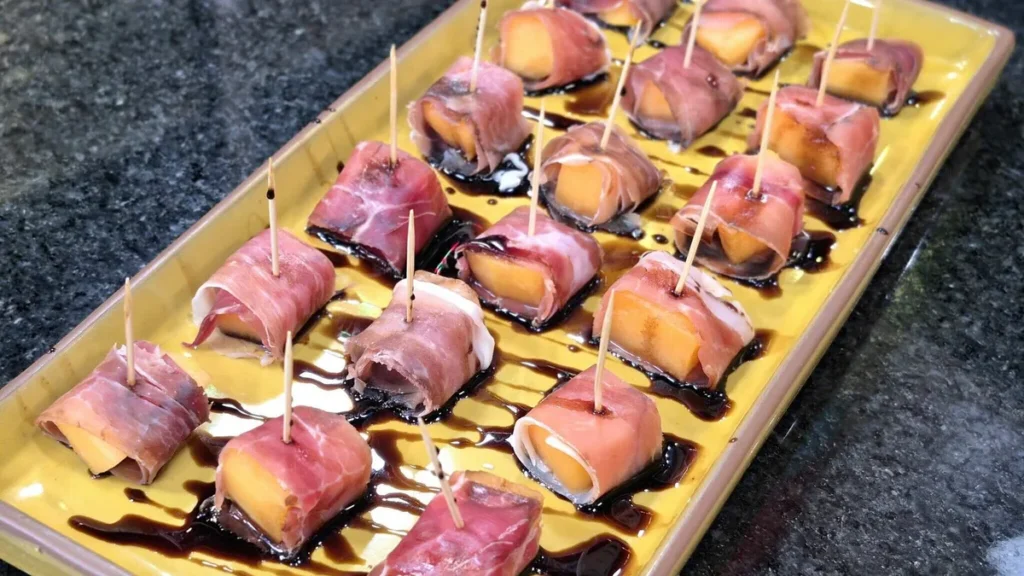 Imagem rolinho parma melao sdv do artigo Rolinho de Parma com Melão - Sabor de Vida