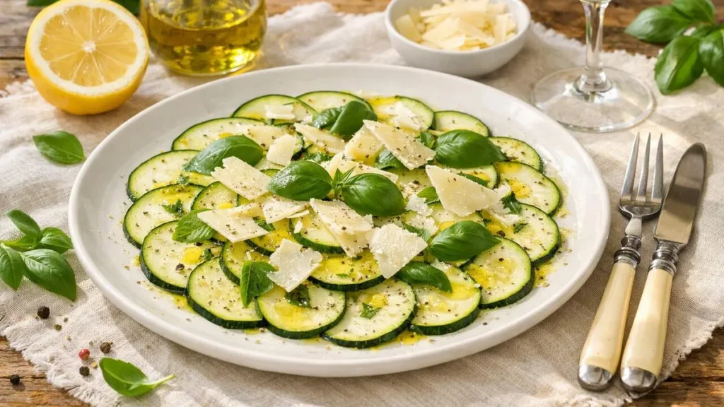 Imagem Carpaccio de Abobrinha com Limao Siciliano e Parmesao do artigo Chef no Ar: Carpaccio de Abobrinha com Limão Siciliano e Parmesão