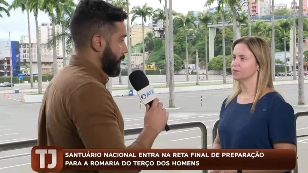 Imagem tj terco dos homens preparativos finais do artigo Santuário Nacional se prepara para a Romaria Nacional do Terço dos Homens; confira a reportagem