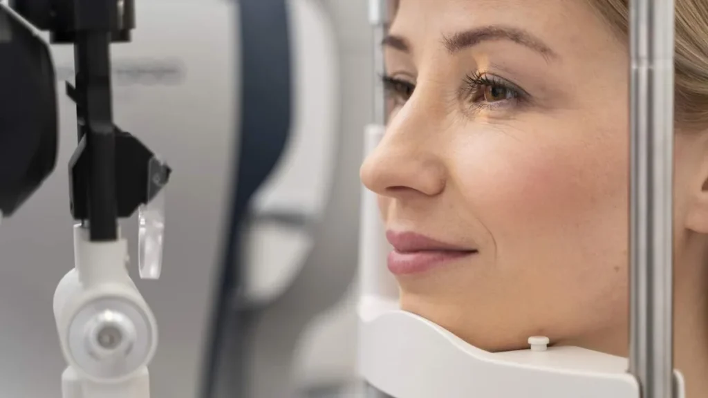 Imagem Mulher fazendo um exame de vista do artigo Visão em foco: o alerta sobre o glaucoma