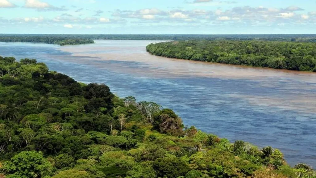Imagem Rio Amazonas visto de cima do artigo Água: preservar para desfrutar!