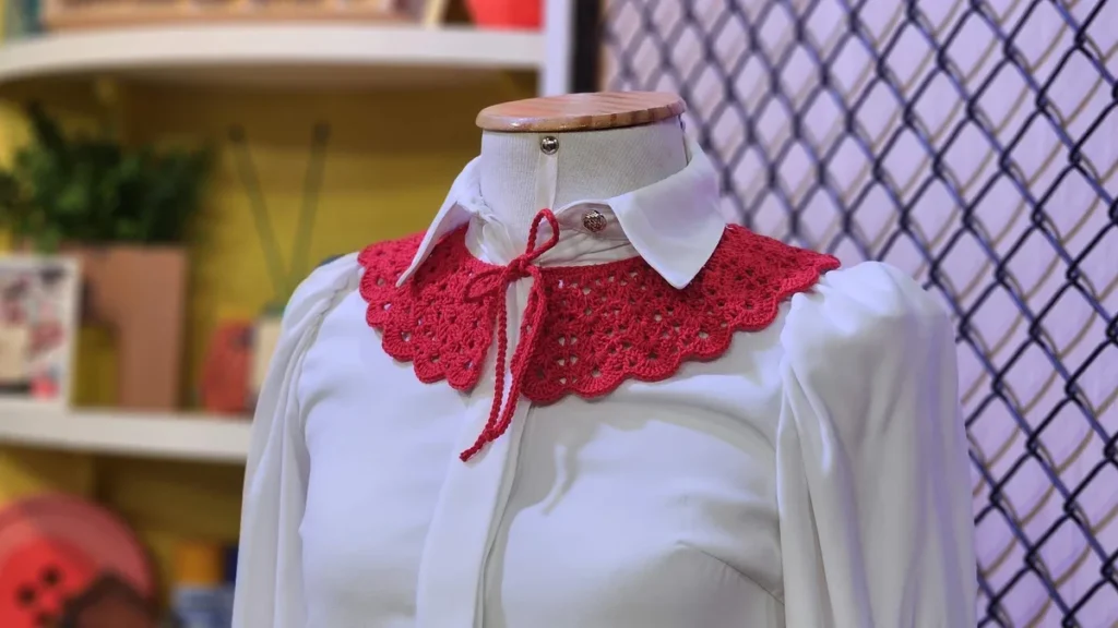 Imagem gola vintage em croche faca voce mesmo do artigo Gola Vintage em Crochê - Faça Você Mesmo