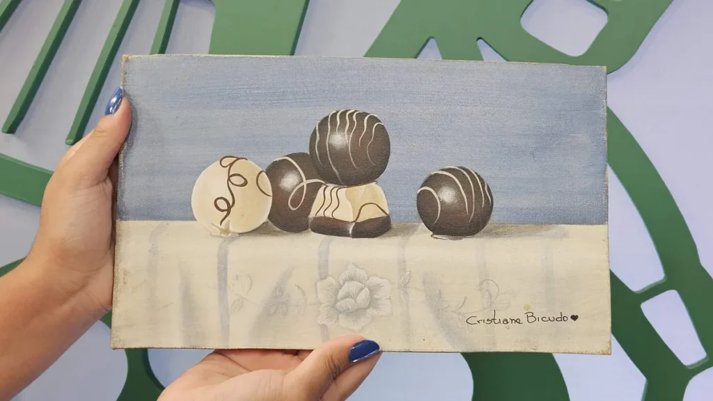 Imagem mdf com pintura de bombom faca do artigo Pintura em MDF - Faça