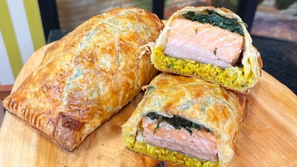 Imagem pao de salmao sabor de vida do artigo Salmão Koulibiac - Sabor de Vida
