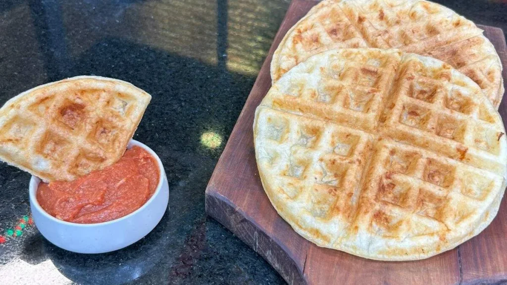 Imagem waffle queijo sdv do artigo Waffle de Pão de Queijo - Sabor de Vida