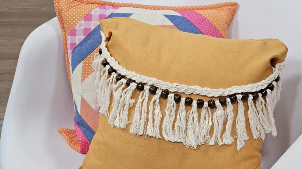 Imagem almofada em macrame faca voce mesmo do artigo Capa de Almofada em Macramê - Faça Você Mesmo