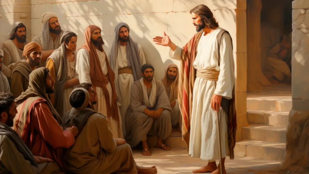 Ilustraçao de Jesus com seus discípulos