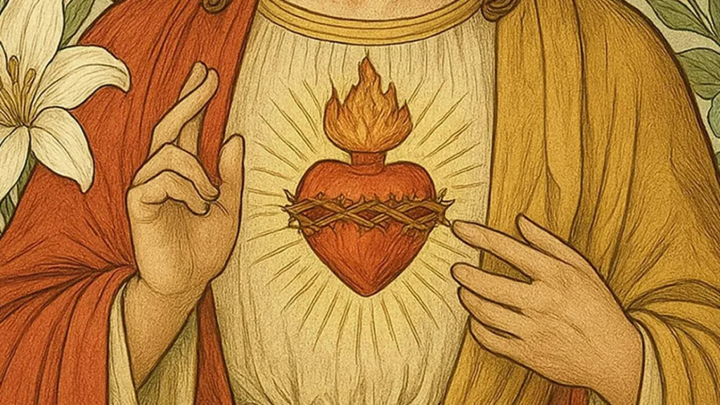 Imagem Sagrado Coracao de Jesus do artigo Rezemos ao Sagrado Coração de Jesus nesta 1ª sexta-feira de maio