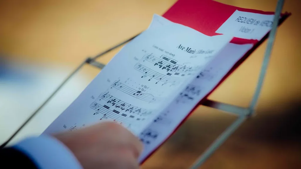 Partitura da música Ave Maria