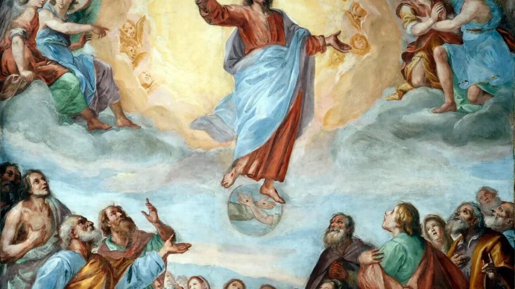 Imagem pintura ascensao do Senhor ao ceu do artigo Domingo com o Senhor: “Pai, chegou a hora. Glorifica o teu Filho”